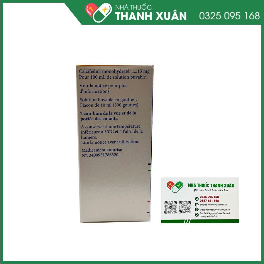 DEDROGYL 15mg/100ml bổ sung Vitamin D chống còi xương, điều trị hạ canxi máu